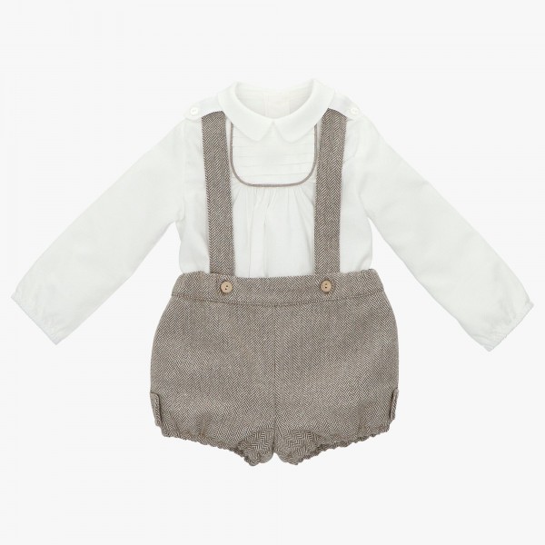 Conjunto menino castanho