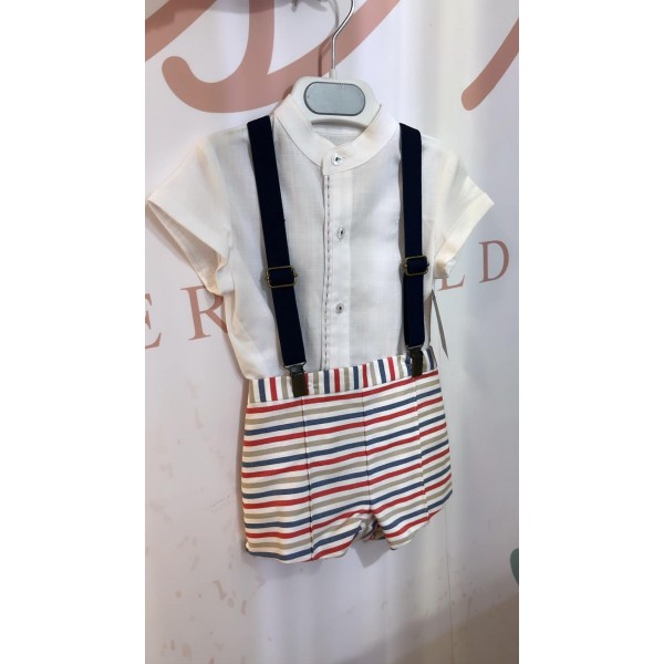 Conjunto com suspensorio de menino 