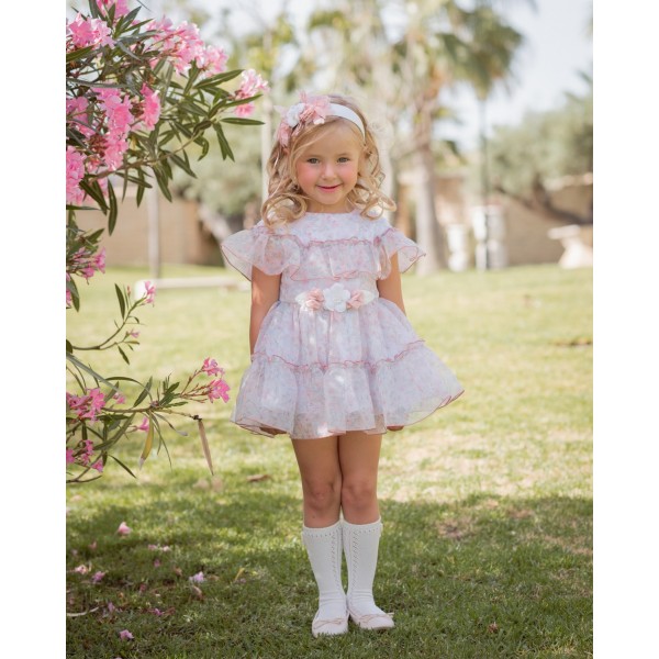 Vestido florido c/ flores no cinto 