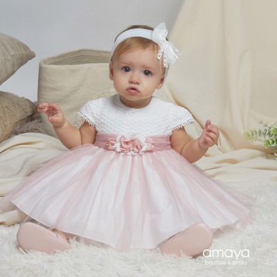 Vestido c/ flores no cinto  