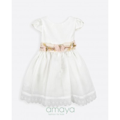 Vestido em tule c/ flores...