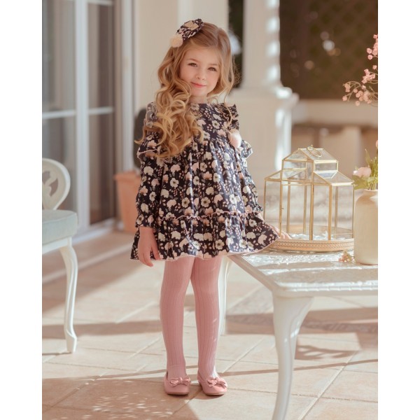 Vestido floral preto