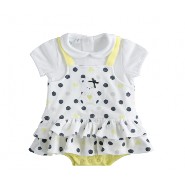 Babygrow manga curta ursinho amarelo