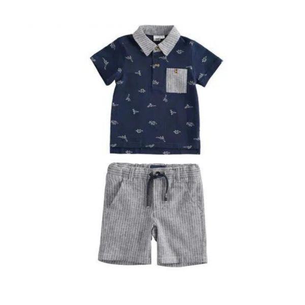 Polo Azul Menino Origrama 