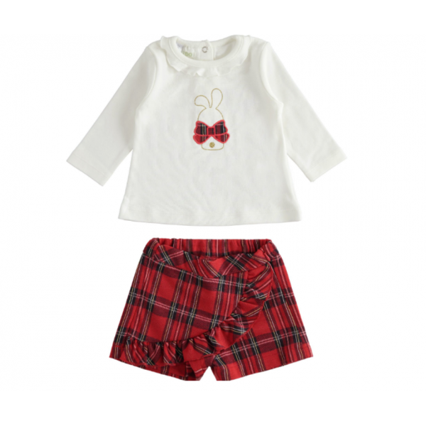 Conjunto Saia calção coelhinho