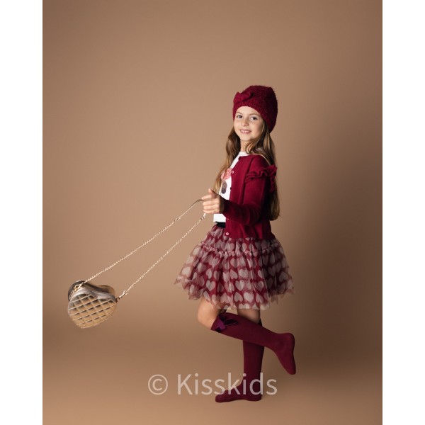 Saia em tule corações