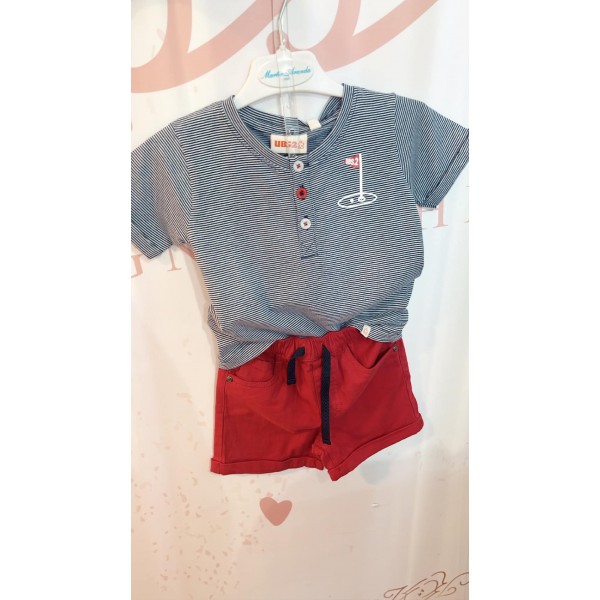 T-shirt riscas menino