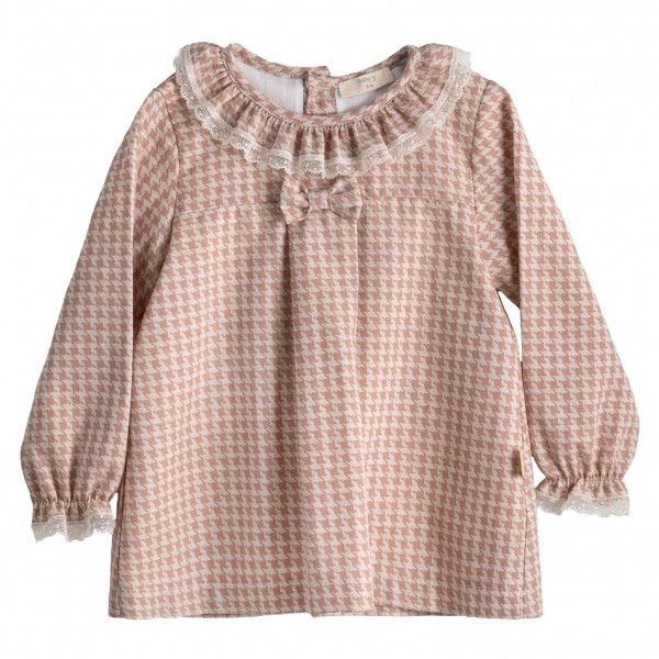 Vestido kate c/ gola folho